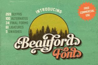 Beauford Font: Vintage Display Type for Crafters