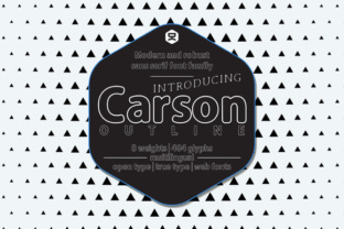 Carson Outline Font for Handmade Labels and Crafts