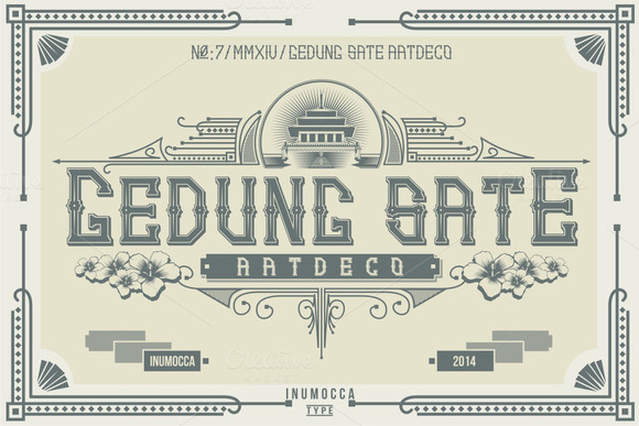 Gedung Sate Font: Art Deco Charm for Handmade Products