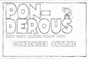 Ponderous Condensed Outline Font for Modern Web Design