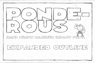 Ponderous Expanded Outline Font for Editorial Design