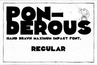 Ponderous Regular Font for Handmade Products