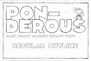 Ponderous Regular Outline Font for Modern Web Design