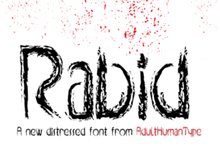 Rabid Font: Distressed Display Typography for Web