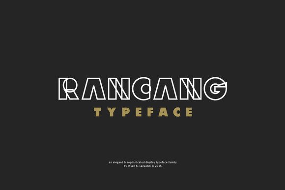 Rancang Font: Bold Outlined Type for Modern Crafts