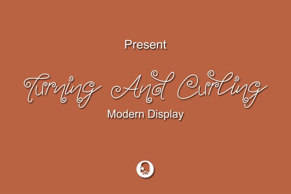 Turning and Curling Font for Handmade Labels
